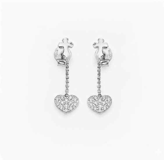 Earrings Amen Woman in Silver Zircone ORCHZB - ORCHZB